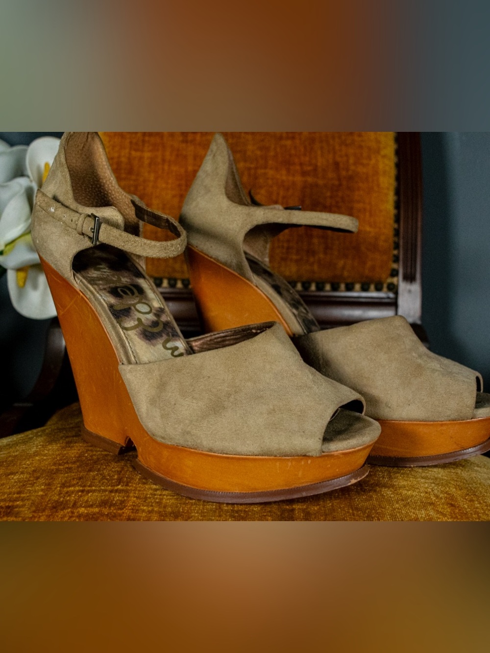 SIZE 12 Authentic Sam Edelman "Javi" Platform Wedge Sandals